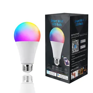 2023 phổ biến ul Wifi LED bóng đèn 9 wát RGB thông minh LED ánh sáng bóng đèn Alexa và Google