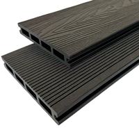 Planche de terrasse WPC à grain de bois 3D haute définition, à trous carrés creux, résistante aux intempéries et antidérapante, pour projets paysagers