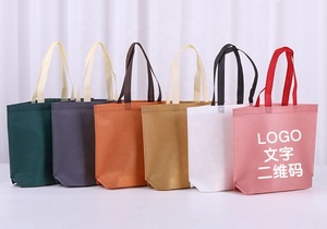 Bán buôn tùy chỉnh in sinh thái thân thiện tái chế tái sử dụng hàng tạp hóa <span class=keywords><strong>PP</strong></span> nhiều lớp không dệt vải Tote Túi mua sắm - Product Image 2