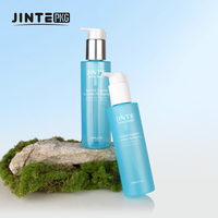 Flacon vide en plastique de 30 ml à 450 ml bleu de haute qualité pour fond de teint liquide, sérum, lotion cosmétique avec pompe