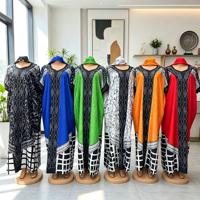 Robe Bubu Africaine de Luxe pour Femme, Kaftan Boubou Grande Taille, Robe Longue Imprimée Dashiki, Vêtement Traditionnel Africain en Gros
