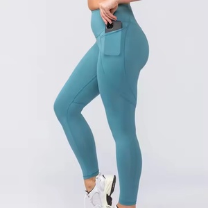 Custom Logo Yoga Pants Comfortable Stretchy Womens <b>Leggings</b> Tights <b>Leggings</b> <b>With</b> Side <b>Pockets</b> for Women Yoga <b>Leggings</b> - Product Image 2