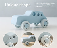 Camion ambulance en silicone de qualité alimentaire pour bébé, jouet éducatif Montessori, cadeau pour nouveau-né, garçon, fille, 0-12 mois, 1 pièce