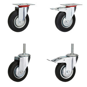Castor Wheels Hersteller Top Plate 3 Zoll 3,5 Zoll 4 Zoll 5 Zoll 6 Zoll 8 Zoll Industrial Swivel <span class=keywords><strong>Rubber</strong></span> <span class=keywords><strong>Caster</strong></span> Wheels - Product Image 1