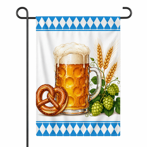 Bannières décoratives personnalisées sur le thème d'<span class=keywords><strong>Octobre</strong></span> allemand, drapeau de jardin rectangulaire, imprimé numérique, polyester, matériau durable - Product Image 1
