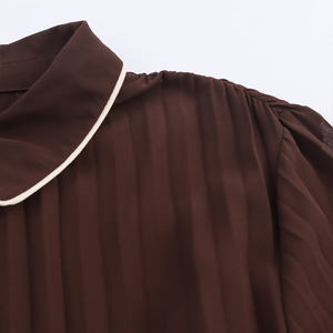 <span class=keywords><strong>Abbigliamento</strong></span> donna autunno ZATRHMBM 2025 nuova moda con cintura a pieghe abito retrò Casual a maniche lunghe con risvolto <span class=keywords><strong>elegante</strong></span> abito da donna - Product Image 5