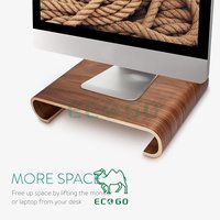 Support de moniteur en bambou naturel Riser organisateur de bureau d'ordinateur Dock de bureau affichage en bois pour PC écran de télévision ordinateur portable
