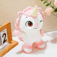 Porte-clés en peluche promotionnel, pendentif mascotte en peluche personnalisé 13 cm, nouveau design, licorne rose, pendentif de sac, porte-clés de voiture