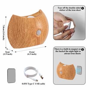 ديكور المنزل الذكي قابل لإعادة الشحن USB RGB ure Night المغناطيسي للدرج الداخلي - Product Image 6