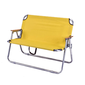 YILU Extérieur En Métal 2 Personnes Portable <span class=keywords><strong>Pliant</strong></span> Pliable <span class=keywords><strong>Banc</strong></span> <span class=keywords><strong>De</strong></span> Plage <span class=keywords><strong>Camping</strong></span> Double Chaise - Product Image 1