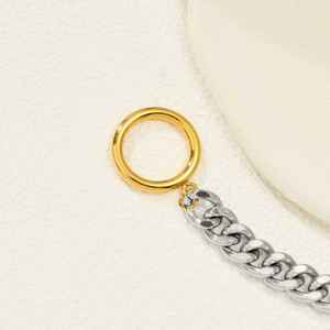 Collar de cadena de clavícula cubana versátil de gama alta americana europea, cadena de eslabones de lujo ligera, joyería, accesorios de moda - Product Image 4