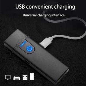 Portable Small USB Rechargeable Plastic Windproof Durable Minimalist Design Electronic Torch <b>Lighter</b> 1300 Flame Cigarette - Product Image 4