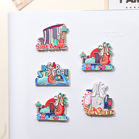 Imán Promocional para Refrigerador con Logotipo Personalizado ROOGO, Arte Folclórico, Impermeable, Impresión Digital, Imán del Aeropuerto Changi de Singapur de Primera Clase