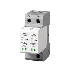 Mday MYT80 2P สีแดงอ่อนป้องกันไฟกระชาก, เครื่องตัด80kA ไฟฟ้ากระแสสลับชนิดป้องกันไฟกระชากชนิด T2 - Product Image 2