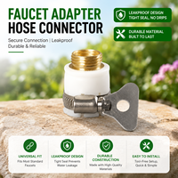 Raccord rapide multifonctionnel en laiton à 8 griffes pour pistolet d'arrosage et robinet, filetage externe à 4 broches, outils de jardin durables