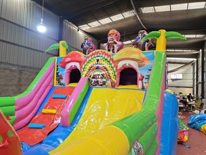Thương mại ngoài trời Inflatable lâu đài cho trẻ em trẻ em của nhà bị trả lại với leo <span class=keywords><strong>Slide</strong></span> cho chơi - Product Image 2