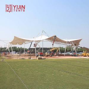 Sombrillas para Cafés al Aire Libre, Estructura de Membrana de Tela Tensada, Toldo Tipo Paraguas - Product Image 2