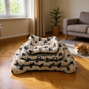 Set di quattro pezzi per cuccia per animali domestici imbottito in cotone, serie BM1290 - Product Image 3