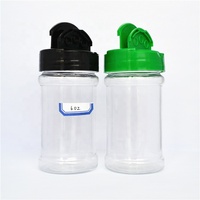 6oz 180ml Pet En Plastique d'emballage d'épice de pot clair assaisonnement bouteille épices récipient salière