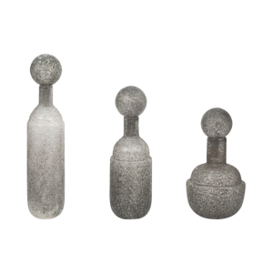 Scultura in vetro con coperchio per la decorazione di casa, bagno, ufficio, espositore da scaffale, ornamento decorativo - Product Image 3