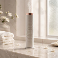 Diffuseur d'arômes sans eau à couvercle métallique pour la maison, technologie à air froid, nébuliseur d'huiles essentielles, lumière LED, minuterie, machine à parfum de luxe