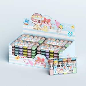 <span class=keywords><strong>Surligneurs</strong></span> portables 6 couleurs-Marqueurs <span class=keywords><strong>de</strong></span> bonbons pastel pour notes d'examen - Product Image 5