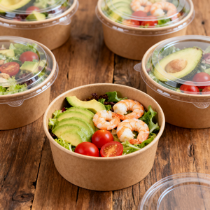 Custom Print Biodegradable Waterproof Soup <b>Container</b> Paper Bowl Craft Paper Bowl Salad Bowl - Product Image 3