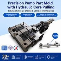 Pièce de pompe de précision ADC12 étroite et longue, fabriquée sur mesure en série, avec moule de moulage sous pression en aluminium à extraction hydraulique