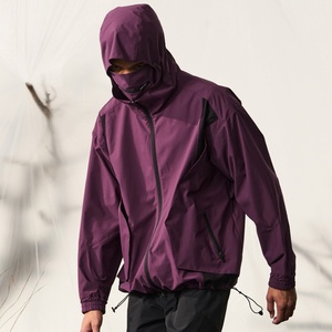 Chaqueta Anorak Ligera para Hombre, de Secado Rápido, Impermeable, Elástica, con Cierre de Cremallera, Estilo Safari, Reciclable, Cortavientos, con Capucha, para Senderismo y Actividades al Aire Libre - Product Image 2