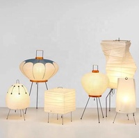 Lampadaire Décoratif Japonais en Papier de Riz Fait Main, Éclairage LED, Lampes Laternes par Fabricants