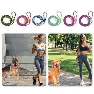 Chất Lượng Cao Tùy Chỉnh Bền Silicone Vòng Sợi Dây Thừng Mềm Độn Xử Lý Con Chó Dây Xích Cho Chó Chạy Đi Bộ Đường Dài Đi Bộ Đường Dài Đi Bộ - Product Image 6