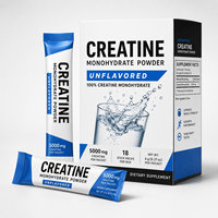 Créatine monohydrate en poudre testée en laboratoire, 5g par sachet, pure, sans arôme, complément alimentaire pour soutenir l'énergie musculaire des adultes, 18 sachets, marque privée