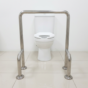 Commercial Bathroom Handicap Safety Floor Standing Grab Bar Stainless Steel Toilet <b>Handrail</b> Wholesale - Product Image 1
