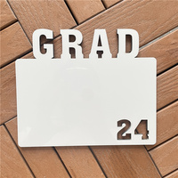 MDFSUB Cadre photo personnalisé 5mm Grad & 2024 Sublim Plaques de sublimation vierges MDF Grad & 24 Cadre photo pour cadeaux de fin d'études