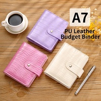 Beige Mini A7 Budget Binder Sac À Main En Vrac, Crocodile Portefeuille Avec Classeur A7, Classeur Livre Argent Organisateur