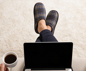 Pantuflas de Casa Unisex para Hombre, Diseño a Cuadros, con Espuma Viscoelástica, Punta Redonda, para Invierno - Product Image 1