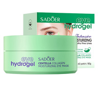 Masker Mata Hidrogel Kolagen Salmon Probiotik All-English SADOER Menenangkan Anti-Kerut 80g untuk Semua Jenis Kulit