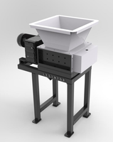 Broyeur hydraulique certifié CE pour vêtements usagés, tissus, sacs tissés, déchets de chaussures, broyeur de plastique à double arbre