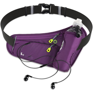 Sac banane unisexe de sport et de randonnée, porte-bouteille, bandoulière réglable, sac ceinture personnalisé avec fermeture éclair - Product Image 4