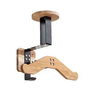 Porte-manteau mural en bois massif avec cintre réglable pour le rangement des vêtements et des chapeaux, design minimaliste - Product Image 1