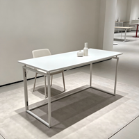 PRORIALS Bureau debout ergonomique rectangulaire en métal au design moderne, pliable, multifonctionnel, usage commercial, garantie 3 ans