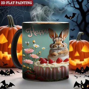 Heat Changing Mug 11oz Frosted Black Ceramic Magic Daily Use <b>Cup</b> <b>Easter</b> Design - Product Image 6