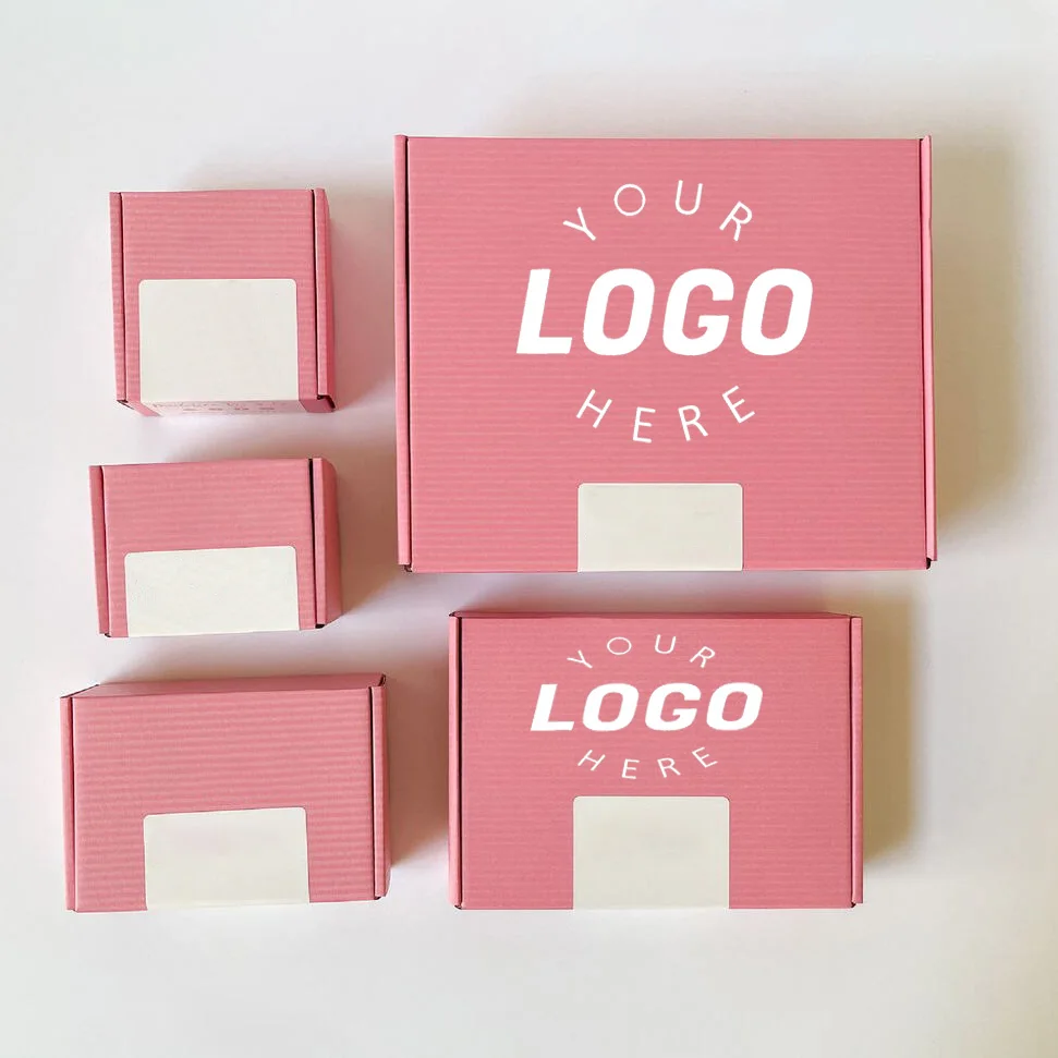 Custom Cosmetic Corrugated Paper Cardboard Shipping Lassh Boxes Highend Mailing Packaging Beauty Product Design Mailer Box Sends