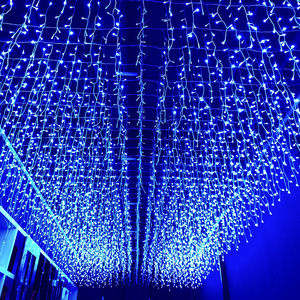 LED ghirlanda di natale fata tenda ghiacciolo luci calare 0.3-0.6m AC 220V giardino strada all'aperto luce decorativa per le vacanze - Product Image 5