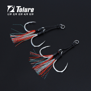 Acero de alto carbono, buena calidad, 1/0, 2/0, 3/0, 4/0, 5/0, accesorios de pesca de agua dulce <span class=keywords><strong>altwater</strong></span>, anzuelo de pesca de plantilla de asistencia - Product Image 1
