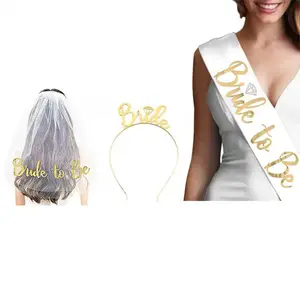 Braut-zum-sein-Schirm-Set Braut-Dusche-Schirm-Dekorationen Versorgungsbedarf Bachelorette Party-Dekorationen-Set Team Braut Hochzeit Ballonset