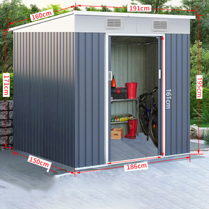 backyard tool house outdoor storage garden shed Waterproof Metal Tools Storage Shed