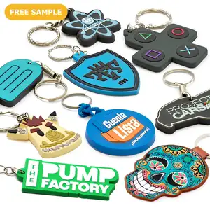 Mẫu miễn phí ODM OEM tùy chỉnh thực hiện vài món quà Keychain dễ thương mềm 3D cao su PVC Móc Chìa Khóa phim hoạt hình logo PVC Keyring