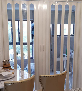 Porta scorrevole pieghevole in PvC trasparente per negozio, porta pieghevole <span class=keywords><strong>a</strong></span> fisarmonica in Pvc, chiara sicurezza persiane - Product Image 1