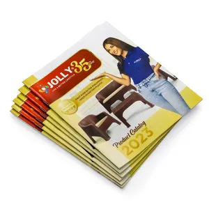 Premium tedarikçi özel fabrika katalog parlak renk Pantone renkli baskı ürün broşürü